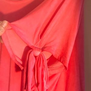 UMGEE Dolman Tie Sleeve Top CORAL PINK Lg.